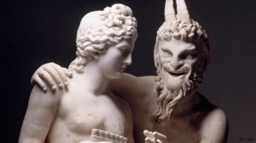 Detail of Roman Statue Pan and Daphnis --- Image by © Mimmo Jodice/Corbis